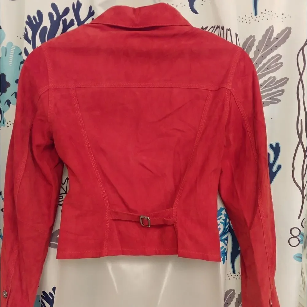 KOC Casa de la Piel Burnt Orange Lamb Suede Jacket - Picture 3 of 8